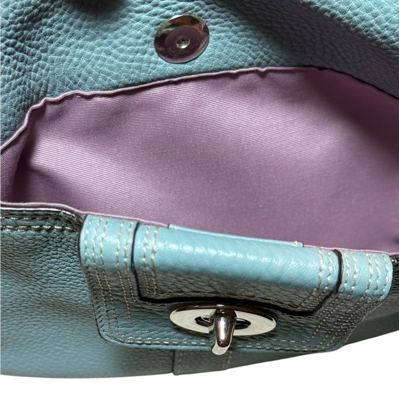 Coach Blue Hobo Bag with Sleek Crescent Shape - Picture 12 of 16